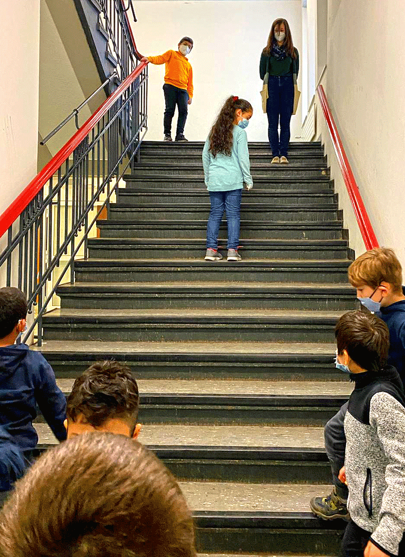 Treppenrechnen in der Grundschule Feldsieper Strasse Bochum