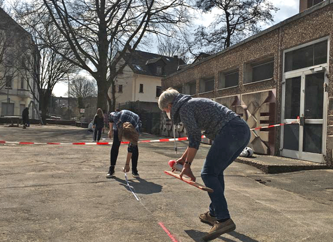 Lufttankstelle auf dem Schulhof der Grundschule Feldsieper Schule