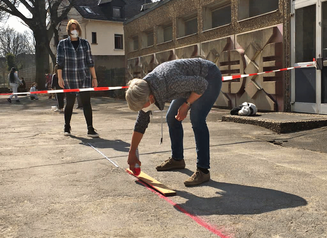 Lufttankstelle auf dem Schulhof der Grundschule Feldsieper Schule