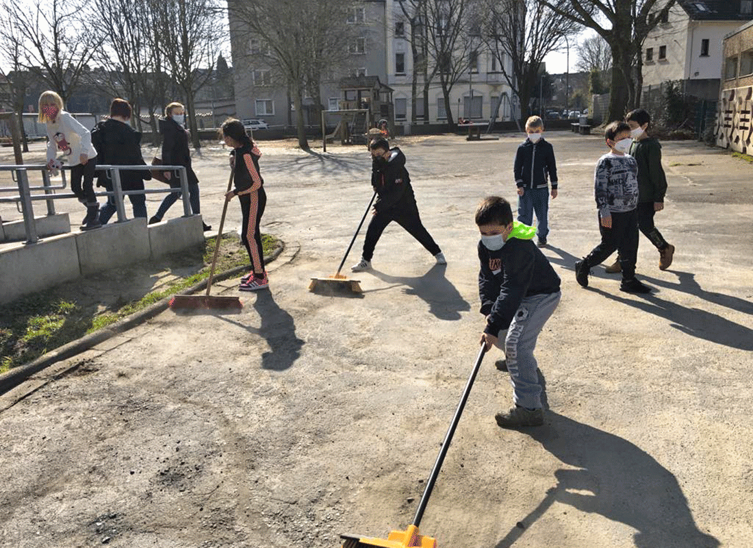 Lufttankstelle auf dem Schulhof der Grundschule Feldsieper Schule