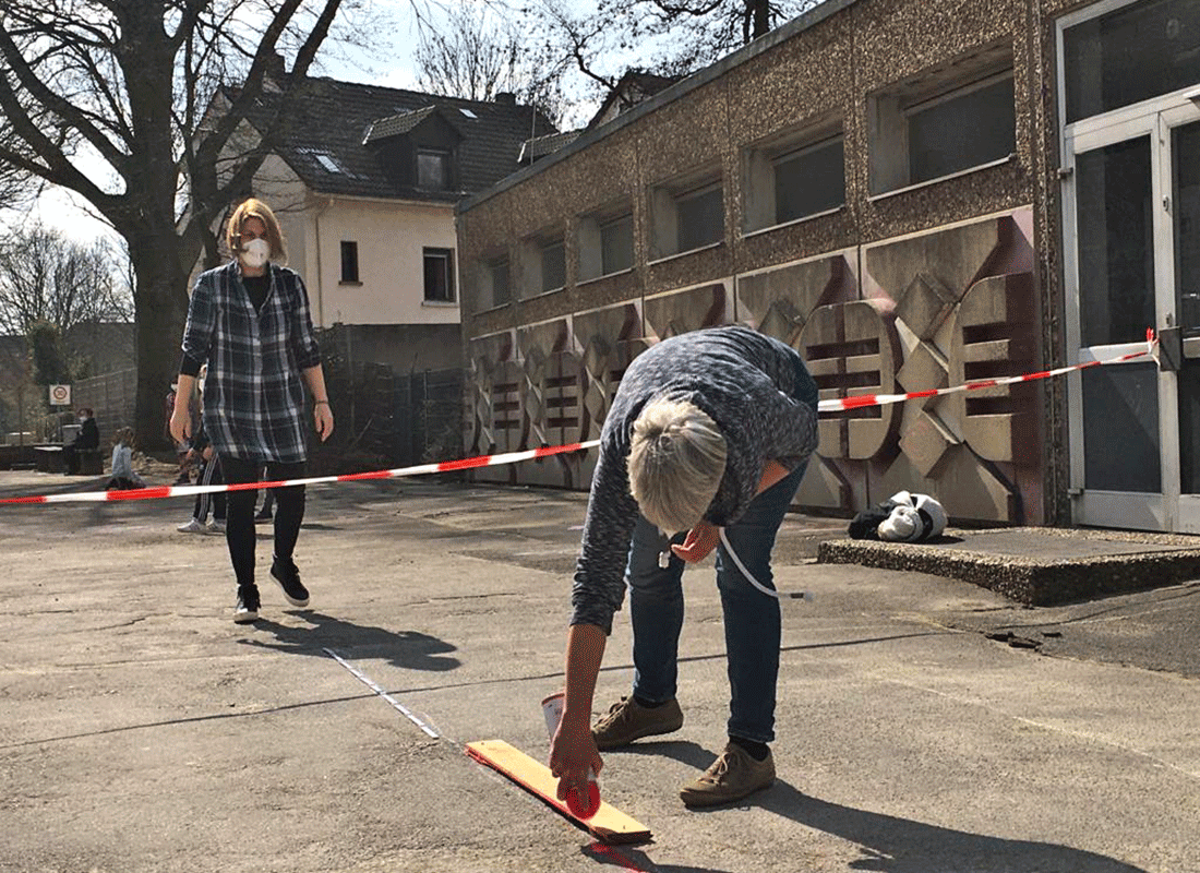 Lufttankstelle auf dem Schulhof der Grundschule Feldsieper Schule