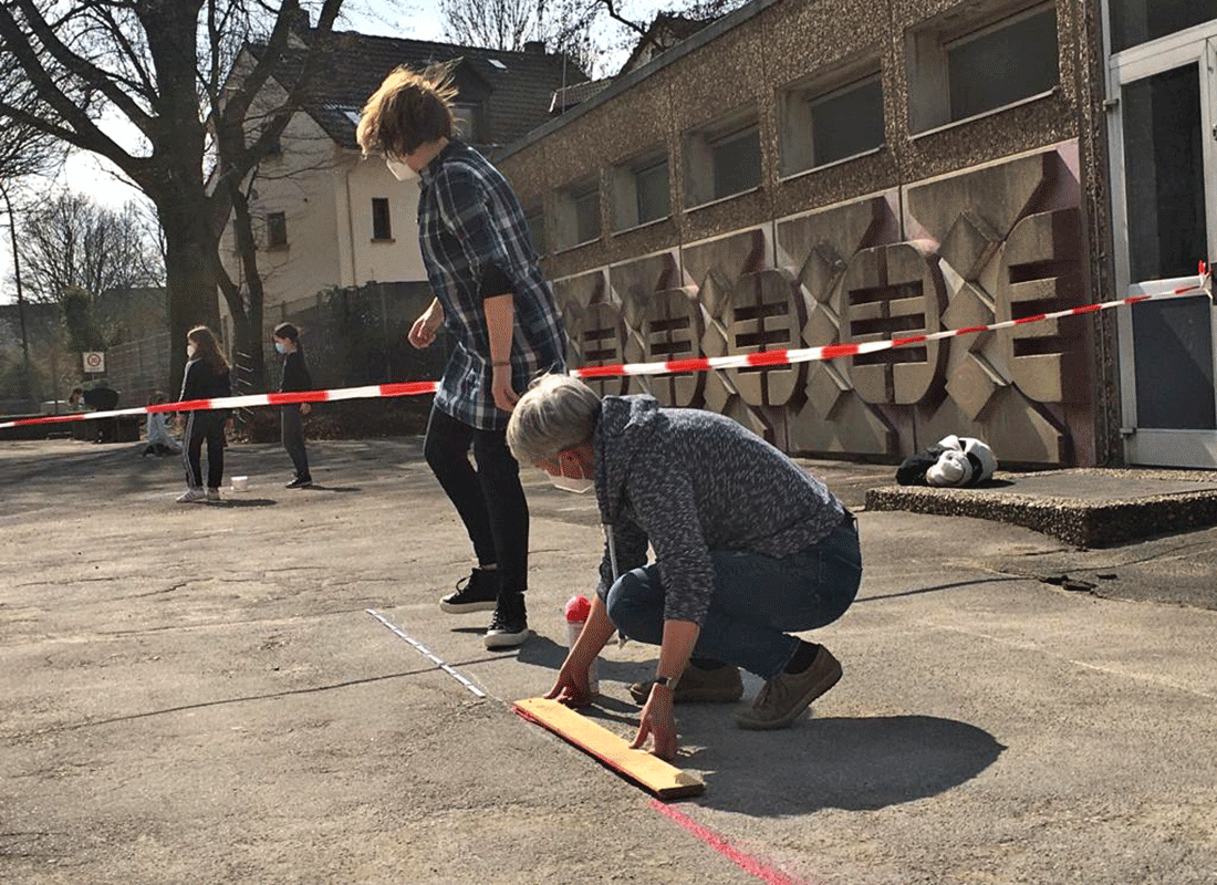 Lufttankstelle auf dem Schulhof der Grundschule Feldsieper Schule