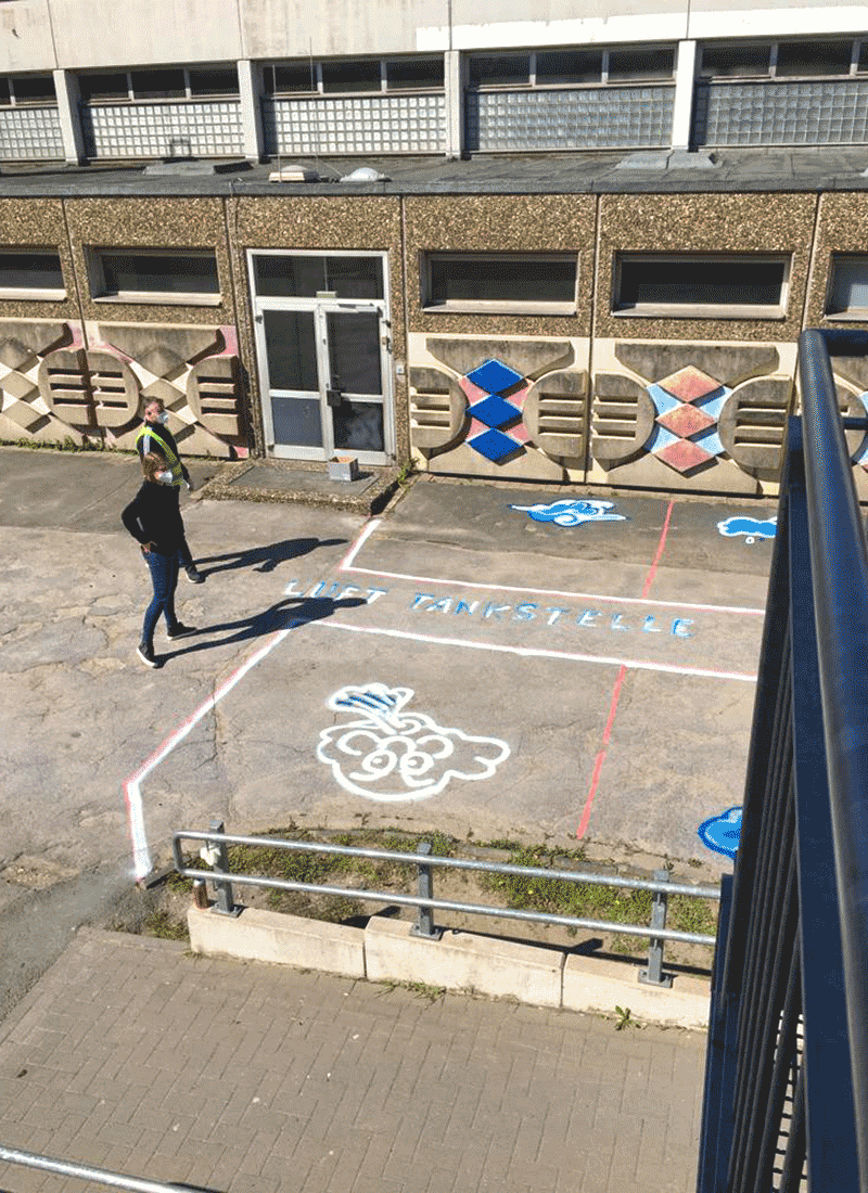 Lufttankstelle an der Feldsieper Grundschule