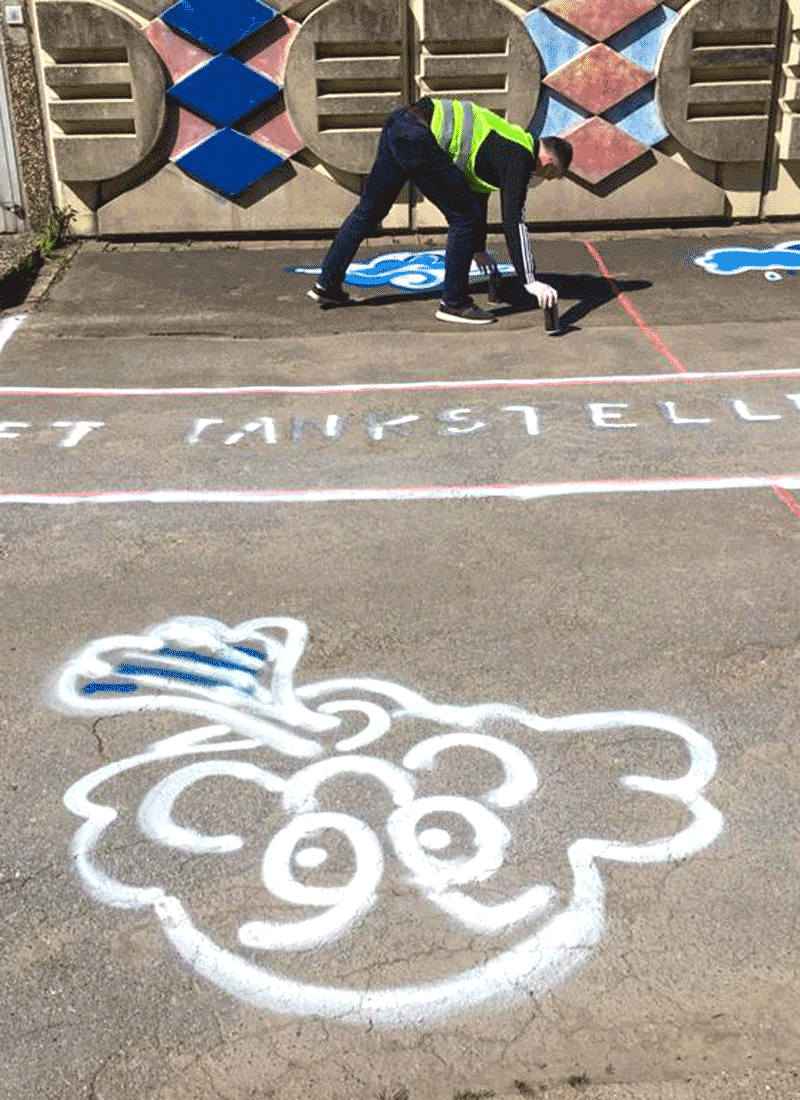 Lufttankstelle an der Feldsieper Grundschule