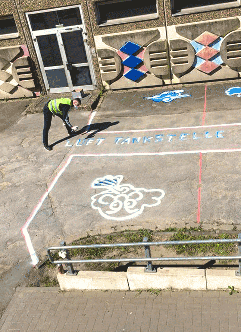 Lufttankstelle an der Feldsieper Grundschule